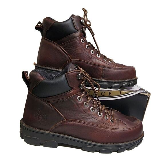 Georgia Boot Eagle Light Wide Load Steel Toe Work Hiker Brown Mens Size 13 G6395 main image 2